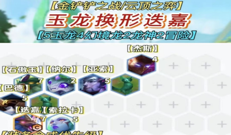 云顶之弈玉龙换形迭嘉版本隐藏运营答案1