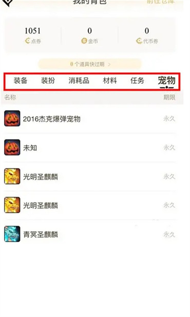 dnf助手怎么看背包4