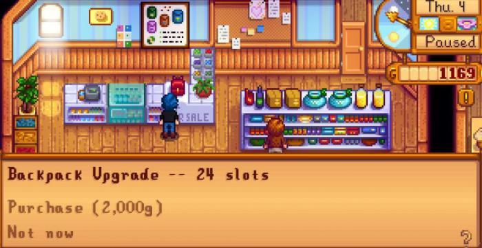 星露谷物语背包怎么解锁_星露谷物语背包怎么扩大