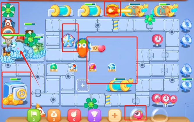 保卫萝卜3工厂第40关怎么过1