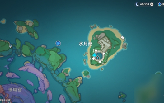 原神珊瑚宫水月池怎么过1