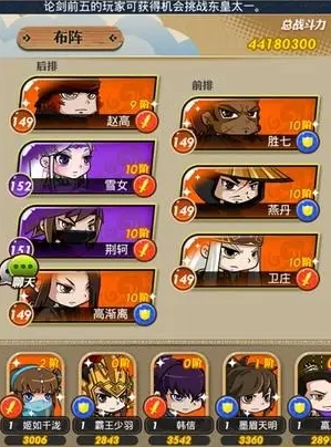 秦时明月手游土豪阵容怎么搭配1