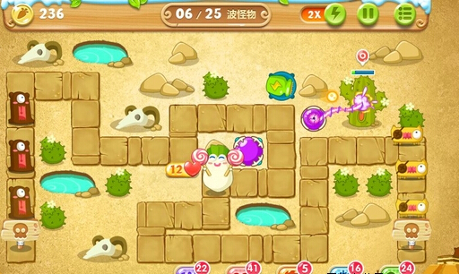 保卫萝卜2第144关怎么过1