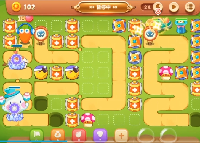 保卫萝卜3游乐场第25关怎么过2