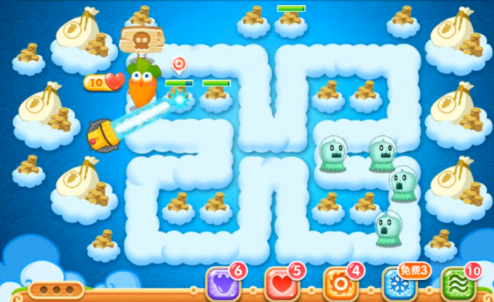 保卫萝卜2第51关怎么过1