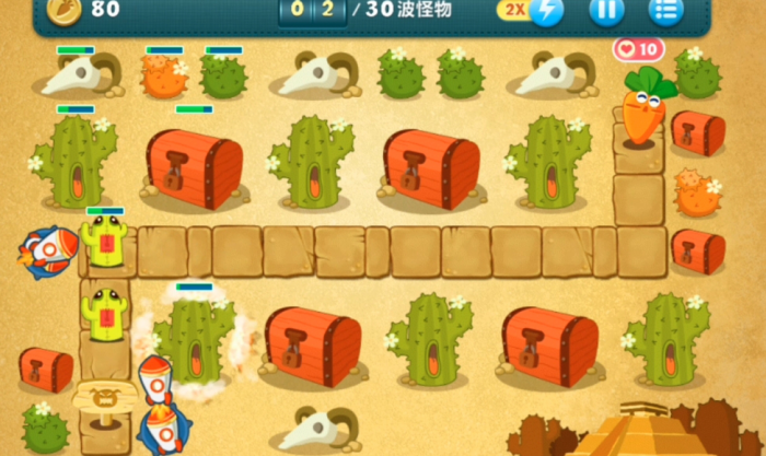 保卫萝卜终极挑战20关怎么获得金萝卜1