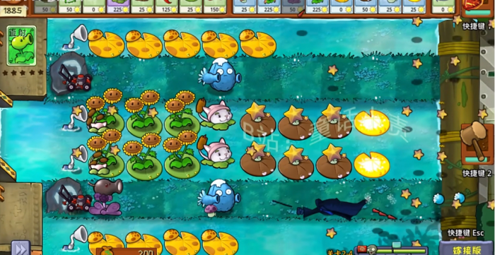 《植物大战僵尸嫁接版》新植物路灯花荷叶介绍6