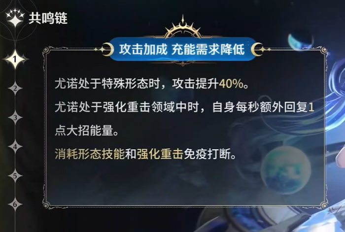 鸣潮尤诺共鸣链提升多少2