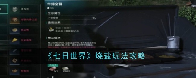 七日世界烧盐怎么玩_七日世界烧盐升级