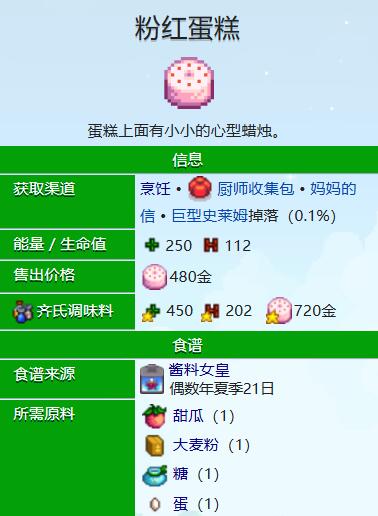 星露谷物语粉红蛋糕怎么制作3