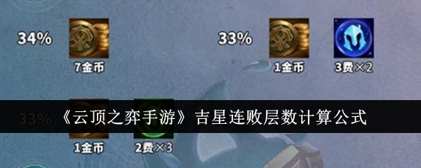 云顶之弈手游吉星连败层数怎么算1