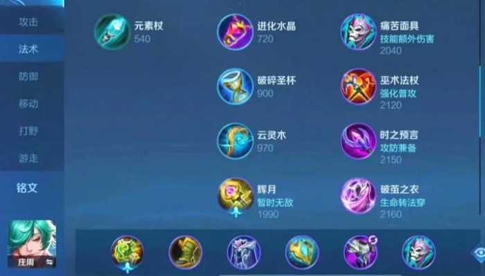 王者荣耀庄周食人鱼出装怎么搭配1