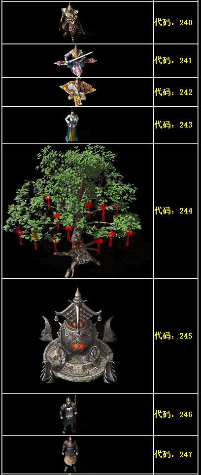 传奇NPC外观形象代码大全17
