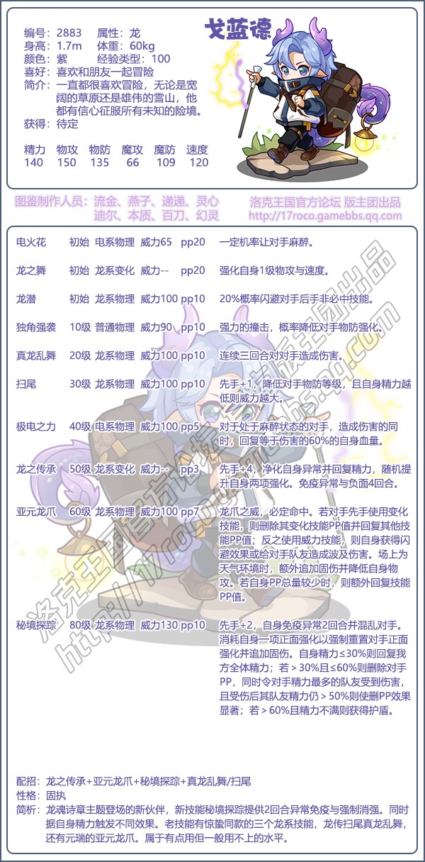 洛克王国戈蓝德性格_洛克王国格兰