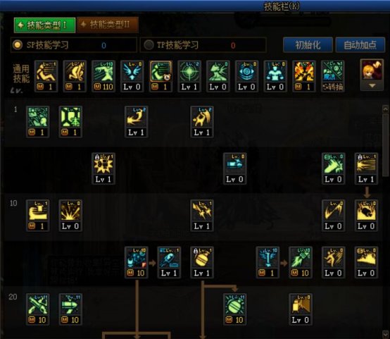 DNF巴卡尔女弹药刷图加点1