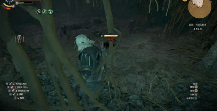 巫师3奇怪的野兽骸骨曼怎么打1