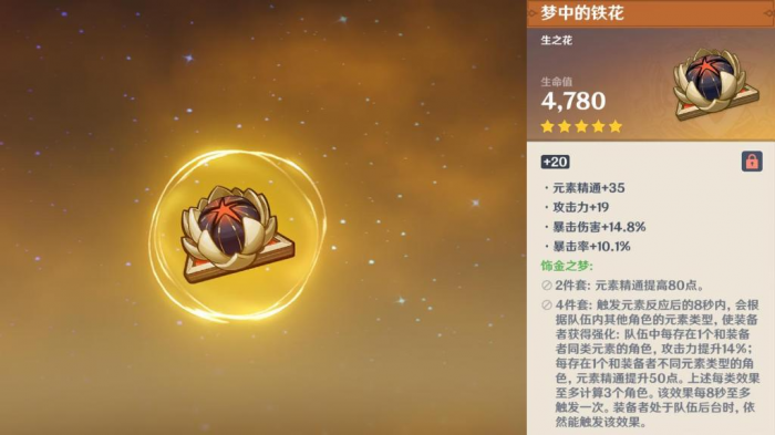 原神梦见月瑞希用什么圣遗物2