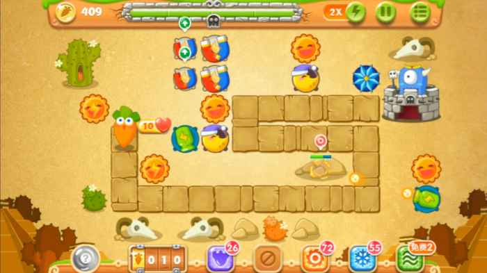 保卫萝卜2第79关额外任务怎么做1