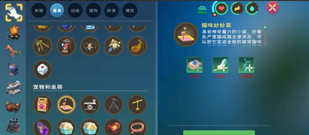 创造与魔法怎么养猫1