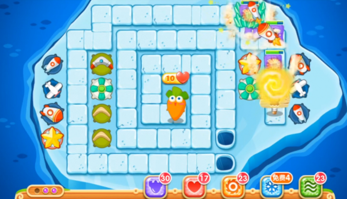 保卫萝卜2第120关怎么无伤过2