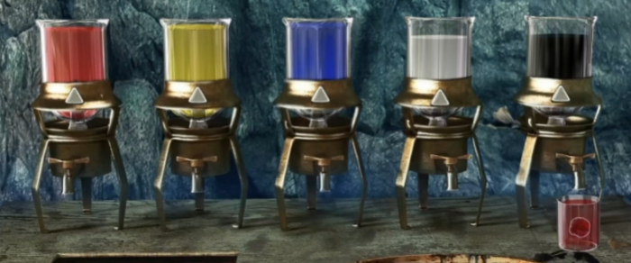 密室逃脱6探索地库颜料怎么配1