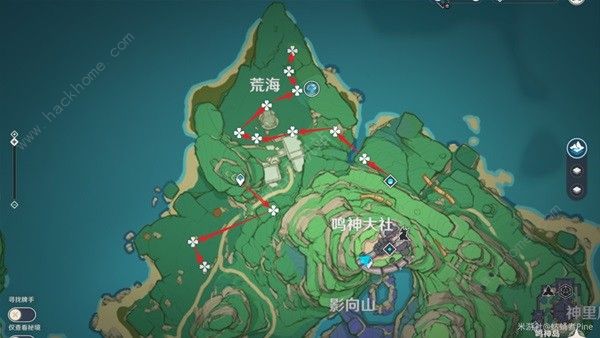 原神4.3绯樱绣球采集路线位置大全_原神绯樱绣球在哪儿