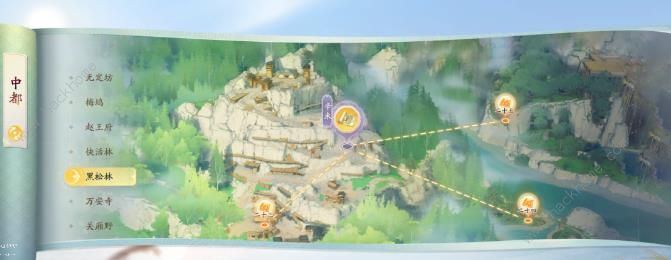 射雕手游黑松林进阶宝藏图位置大全1