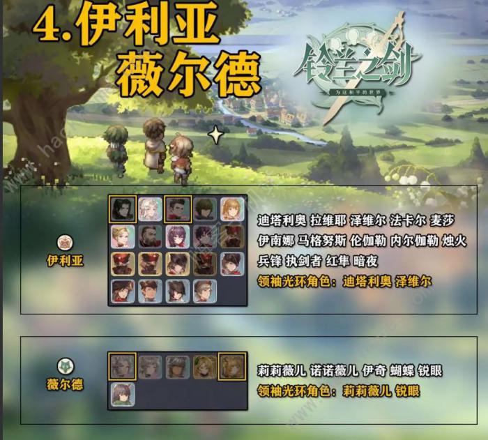 铃兰之剑领袖光环阵营推荐4