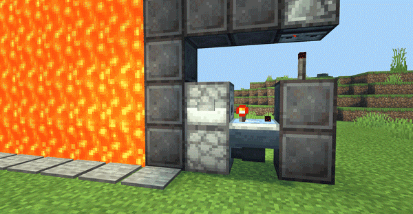 《我的世界》全自动按钮岩浆门建造教学22