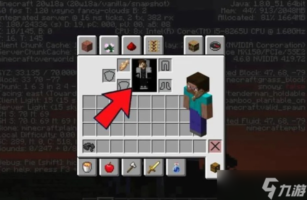 我的世界怎么把自己的头1