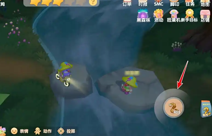 摩尔庄园黑森林钓鱼怎么进去3