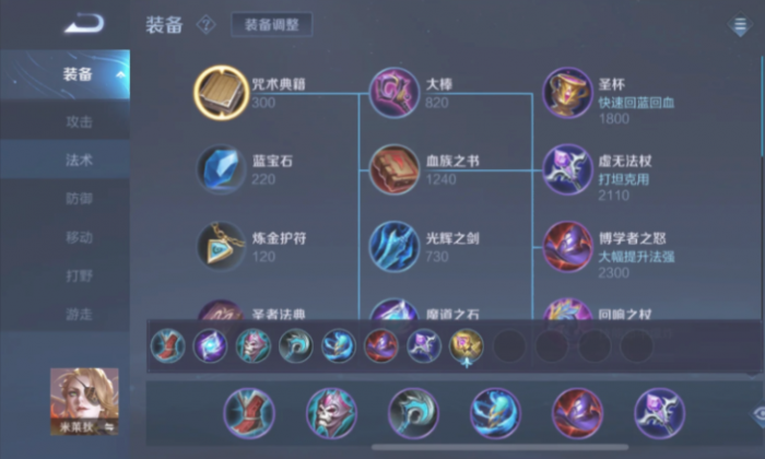 王者荣耀米莱狄肉装如何出装1