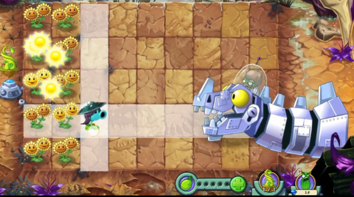 植物大战僵尸2恐龙之王怎么打1